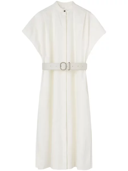 Rochie tip cămașă Jil Sander de costum alb