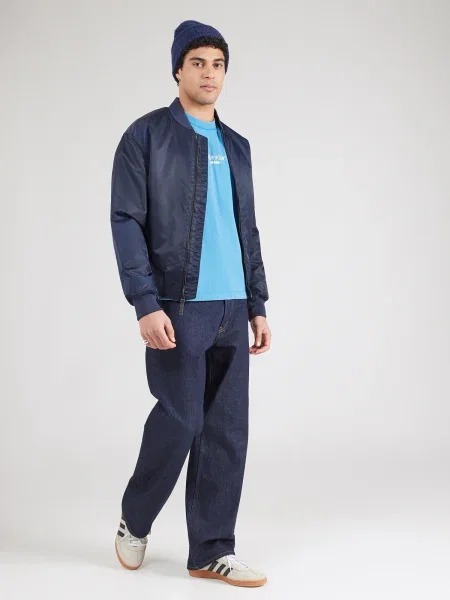 Calvin Klein Jeans Tricou azuriu / alb albastru