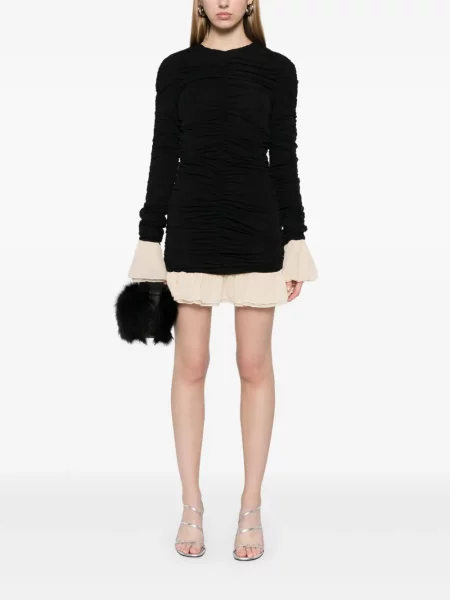 Rochie maxi Rotate Birger Christensen lungă de costum negru