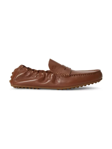 Lauren Ralph Lauren mocasini pentru femei din piele Wynnie Drvr maro