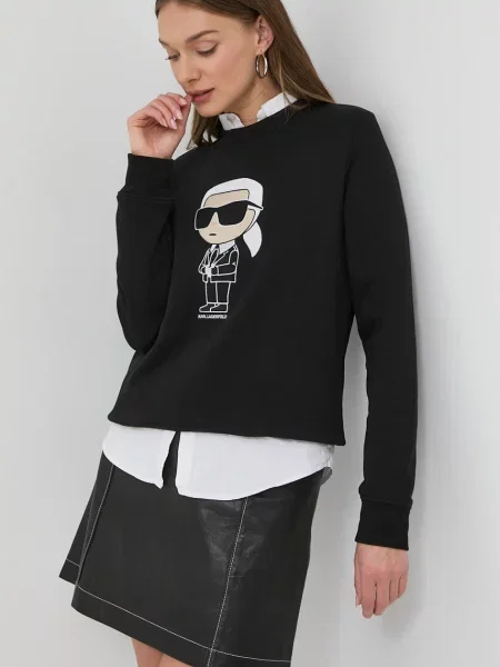 Суитчър Karl Lagerfeld с апликация черно