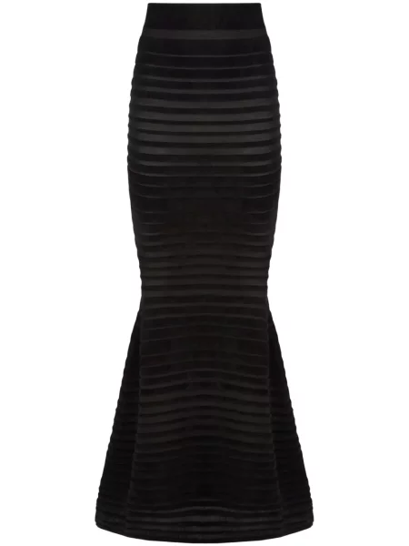 Fustă Nina Ricci cu dungi negru