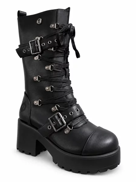 Altercore botine cu înalt pentru femei Moro negru