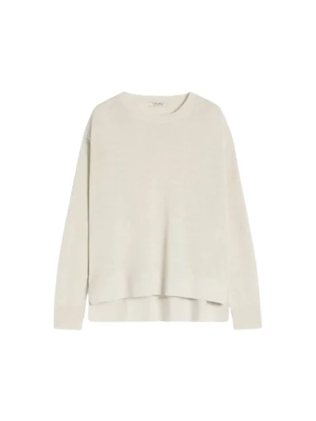 Lniany sweter Max Mara biały