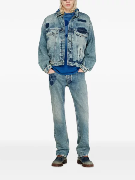 Tricou Diesel cu petice albastru