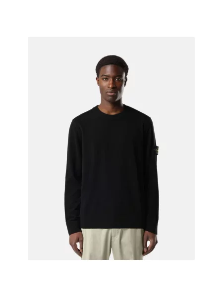 Kardigan Stone Island wełniany z kamieniami czarny