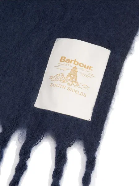 Fular Barbour cu franjuri albastru