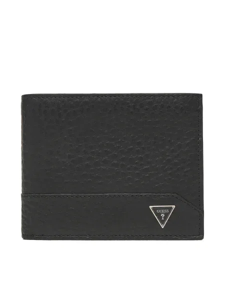 Кожен портфейл Guess BARCELLONA мъжки SMBAGR черно