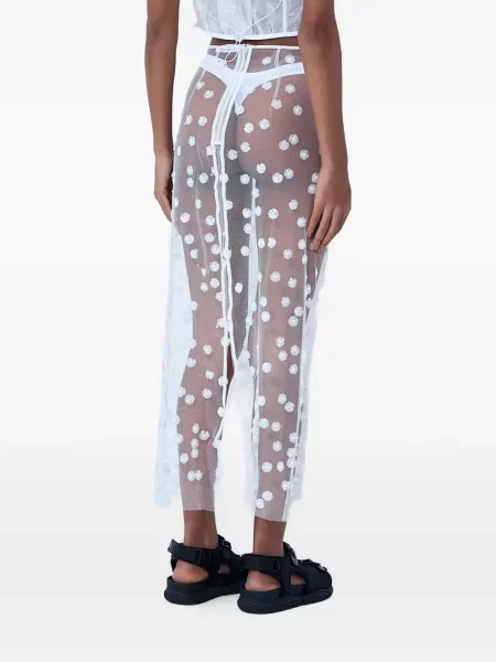 Fusta maxi Cecilie Bahnsen cu model floral alb