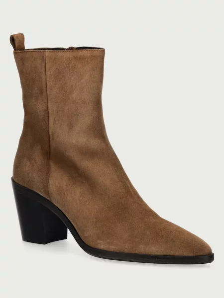 Billi Bi botine pentru femei din piele întoarsă Tabac babysilk suede maro