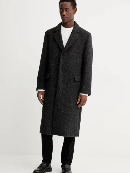 Palton Hugo de lână gri