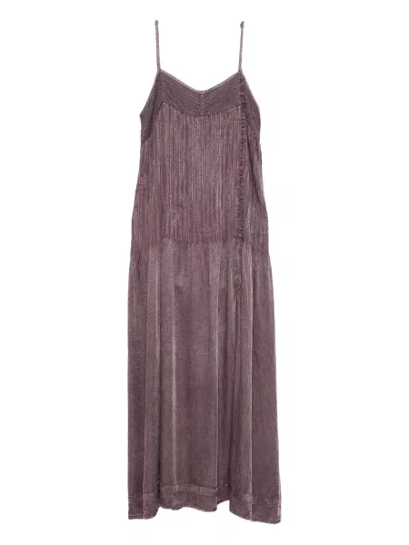 Rochie maxi Mes Demoiselles cu decolteu în V de costum violet