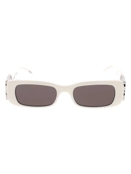 Lniane okulary przeciwsłoneczne Balenciaga Dynasty białe