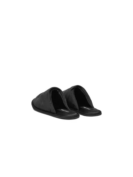 Calvin Klein Jeans Papuče Slipper Satin Moire crna