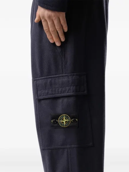Vilnonės sportinės kelnės Stone Island akmenys mėlyna