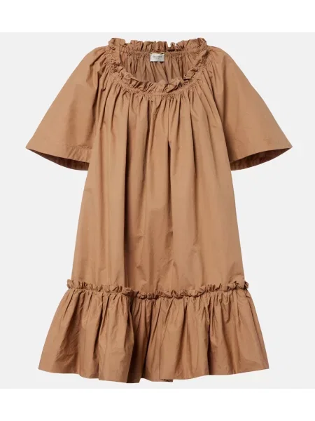 Rochie Saint Laurent cu volane bej