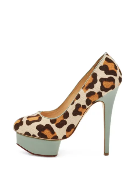 Pantofi cu toc Charlotte Olympia cu imagine cu model leopard