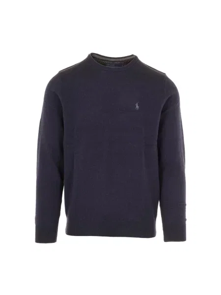 Sweter Polo Ralph Lauren wełniany niebieski