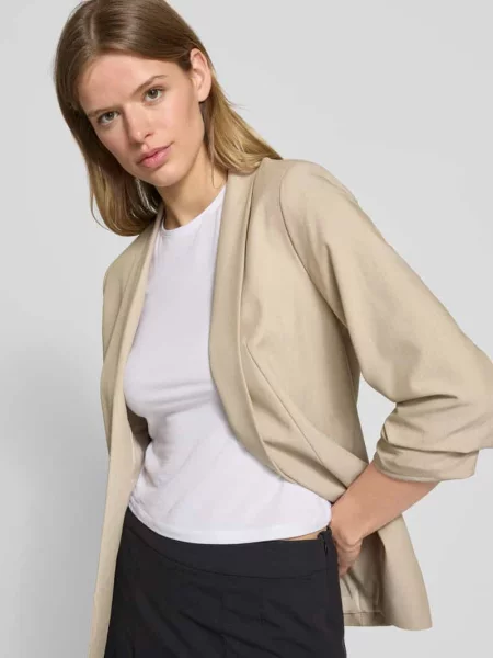 T-shirt z bawełny Pieces beżowa