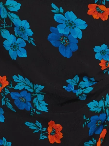 Rochie mini Maje cu model floral cu imagine negru