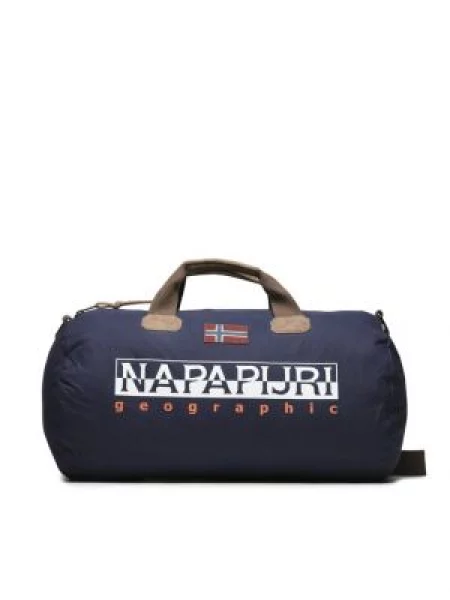 NAPAPIJRI Taška Weekender Bering 3 námořnická modř / čokoládová / červená bílá