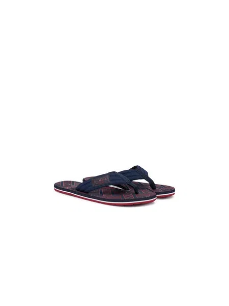 Šlepetės per pirštą Tommy Hilfiger Flag Patch Beach Tamsiai mėlyna