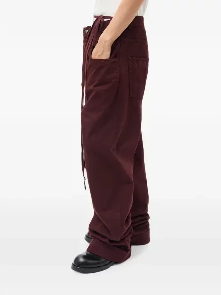 Blugi Ann Demeulemeester cu 5 buzunare roșu