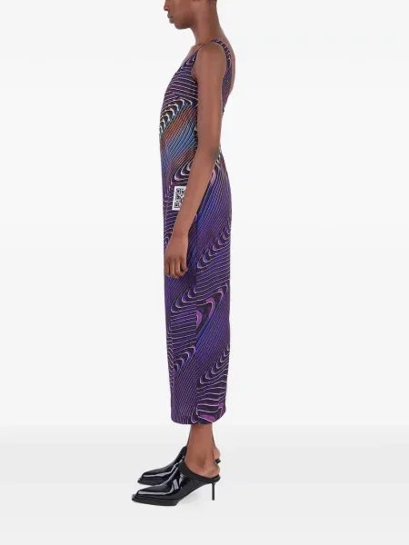 Rochie maxi Maisie Wilen fără mâneci violet