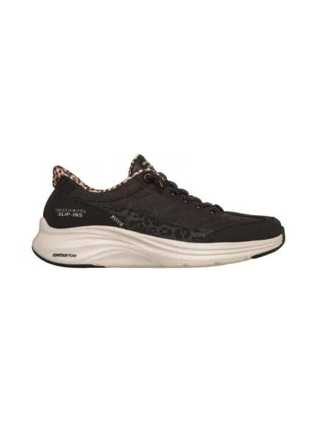 Chiloți Skechers cu model leopard negru