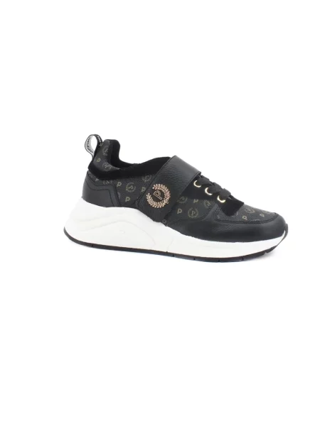 Sneakersy Pollini skórzane czarne