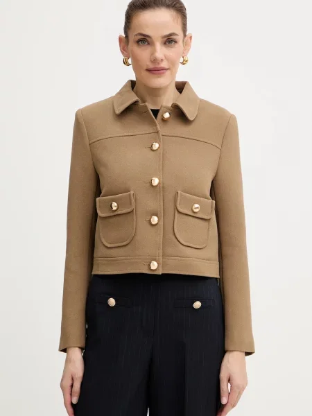 Сако Morgan с едно копче с изчистен дизайн VCELIN кафяво