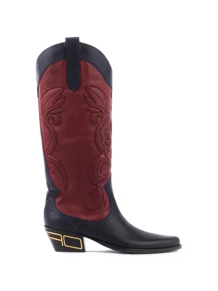 Botine Etro cu broderie albastru