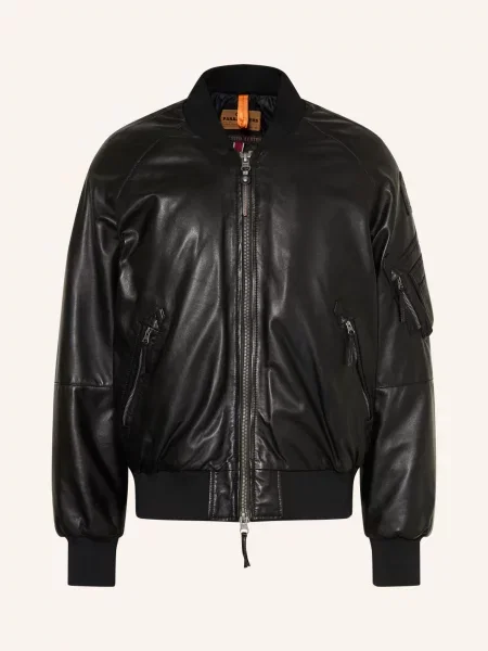 Parajumpers Kožená Bunda Morvin černá