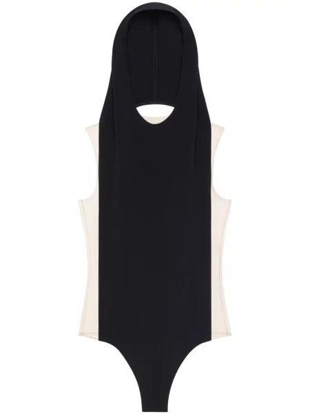 Body Courreges z kapturem czarny