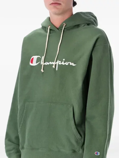 Hanorac cu glugă Champion Reverse Wave cu broderie verde