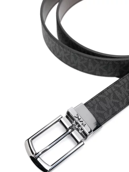 Raštuotas diržas Michael Kors grįžtamasis juoda