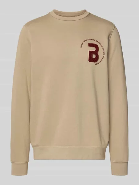Bluza z detalem z logo model ‘FLORIAN’ Blend beżowa