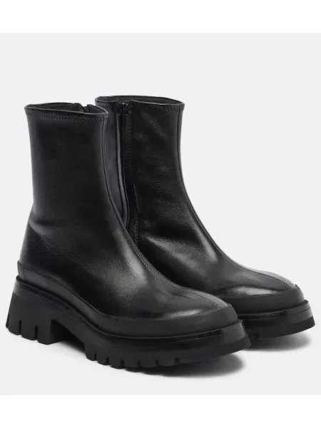Cizme scurte Khaite din piele negru