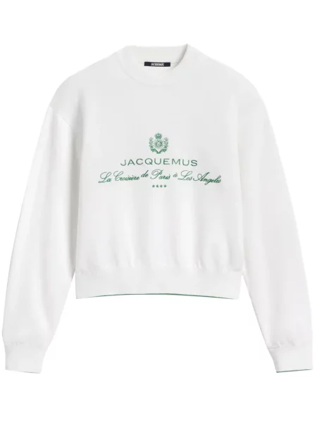 Haftowana bluza Jacquemus biała