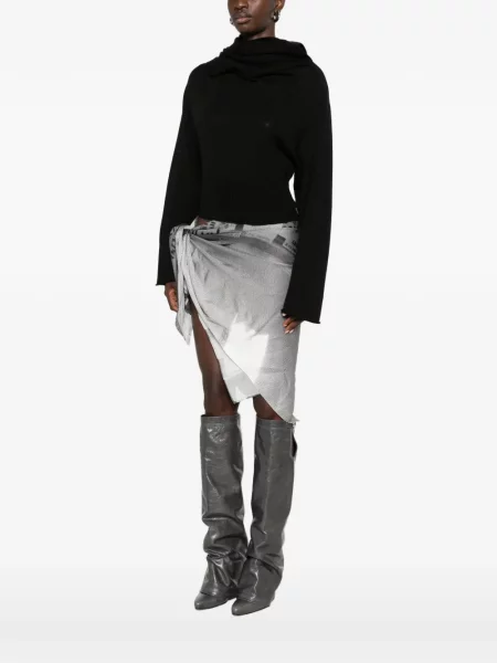 Top Rick Owens drapat negru