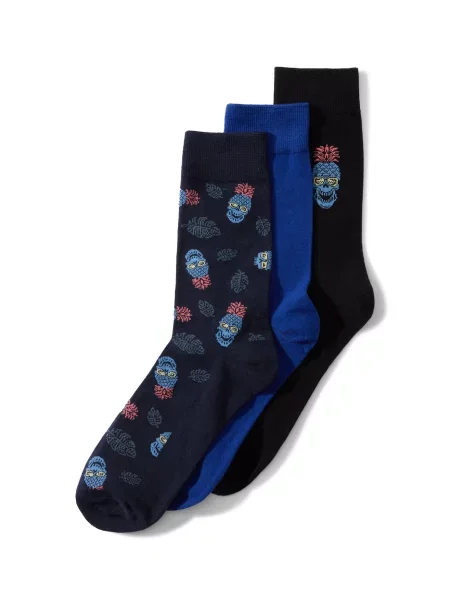 JACK & JONES Șosete JACMARS SKULLS albastru / bleumarin / roșu deschis negru