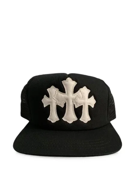 Căciulă Chrome Hearts cu motiv cu inimi negru