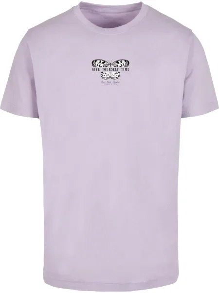 Mister Tee Tricou Give Yourself Time mov liliachiu / roșu / negru alb