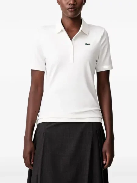 Golf tricou polo Lacoste stretch alb