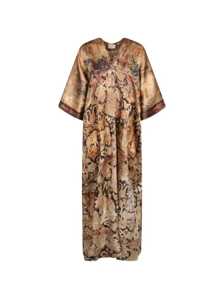 Rochie maxi Pierre-louis Mascia cu imagine cu decolteu în V