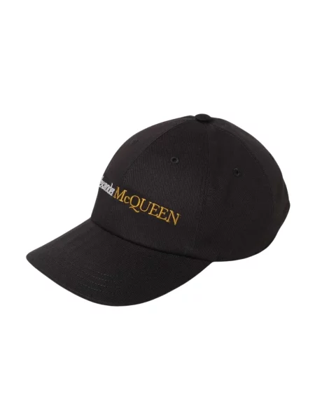 Czapka z daszkiem Alexander Mcqueen z logo czarna