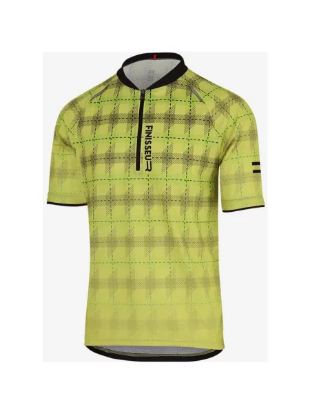 Koszulka z krótkim rekawem Finisseur Core MTB Tartan XS żółta