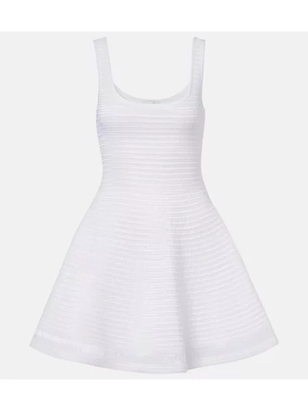 Mały sukienka mini Alaïa z baskinką garniturowa biała