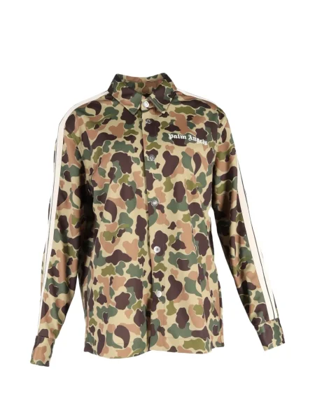 Koszula Palm Angels z nadrukiem w kamuflażu brązowa