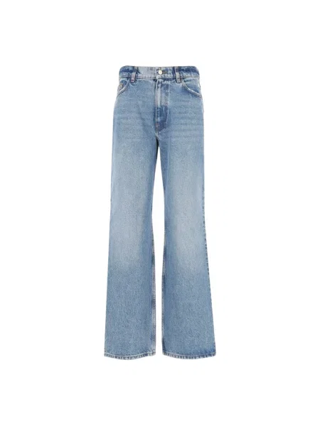 Jeansy straight leg Amish niebieskie